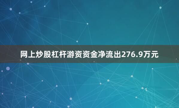网上炒股杠杆游资资金净流出276.9万元
